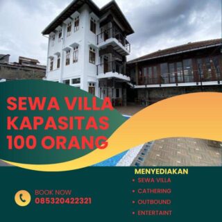 a sewa villa kapasitas 100 orang lembang