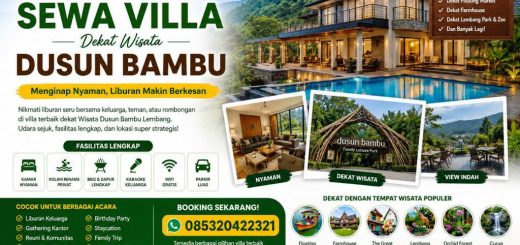 sewa villa dekat dusun bambu